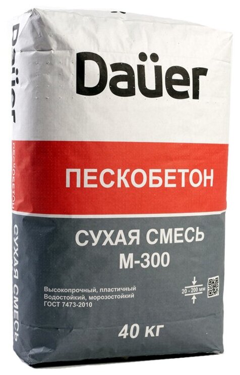 фото Пескобетон Dauer М300, 40 кг