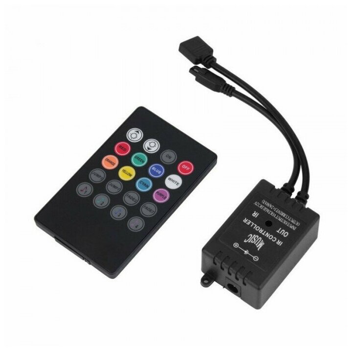 Музыкальный ИК контроллер RGB , пульт 20 кнопки