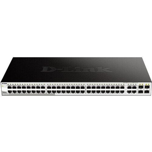D-Link DGS-1210-52FL1A Управляемый L2 коммутатор с 48 портами 101001000Base-T и 4 комбо-портами 1001000Base-TSFP 4592600₽