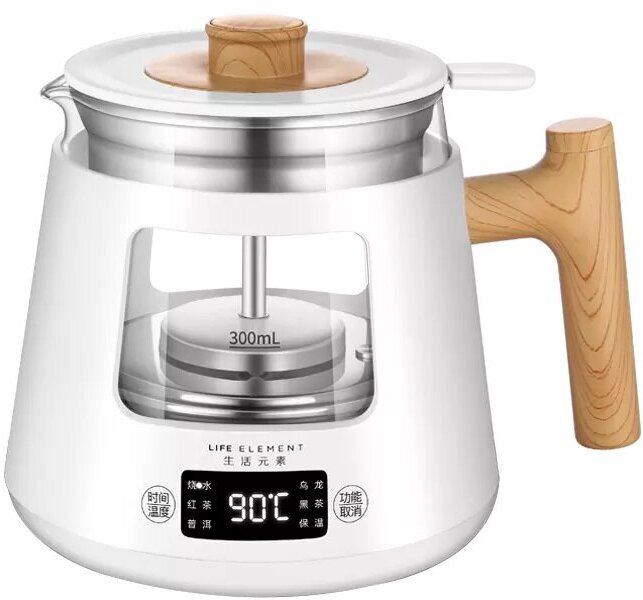 Электрический заварочный чайник Life Elements Automatic Steamer With Tea Maker I38-H01 800мл, белый - фотография № 4