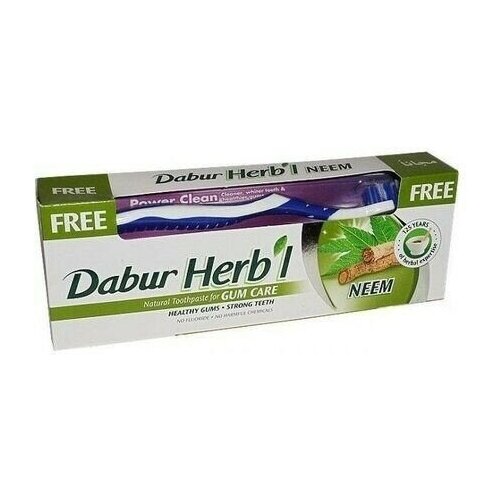 Зубная паста Ним щетка в подарок Дабур (Herbl Neem Toothpaste Dabur) 150г