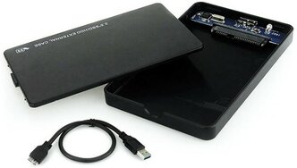 Корпус для внешнего накопителя, жесткого диска SATA, HDD SSD 2.5" c USB 3.0, черный