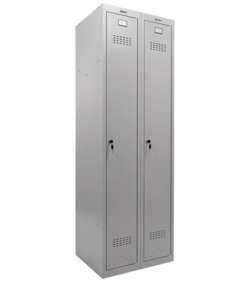 Шкаф металлический для одежды BRABIX "LK 21-80", усиленный, 2 секции, 1830х800х500 мм, 37 кг, 291129, S230BR406102 - фотография № 1
