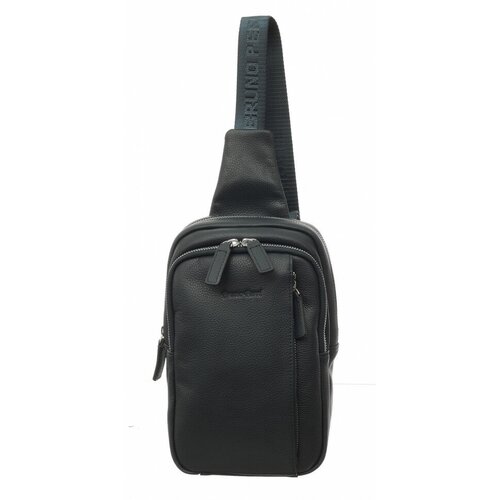 Кожаная мужская сумка-рюкзак на одной лямке Bruno Perri L15712/6 синий