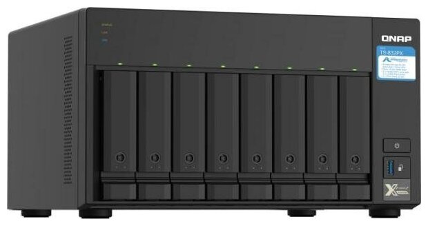 Сетевое хранилище NAS Qnap TS-832PX-4G 8-bay настольный Cortex-A57 AL-324