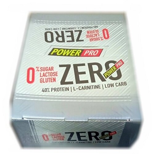 power pro zero femine 40% 50 г коробка 20 шт латте 50 г POWER PRO протеиновые батончики ZERO мультибелковый без сахара (50 г) (20 шт)