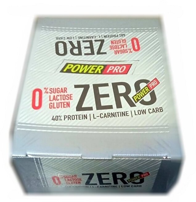 Power Pro Протеиновый батончик 40% ZERO 20 шт 50 гр (Power Pro) Кокос