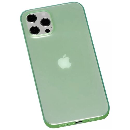 фото Ультратонкий чехол - накладка для apple iphone 12 pro max (6.7) with love. moscow. зеленый. opt000419op