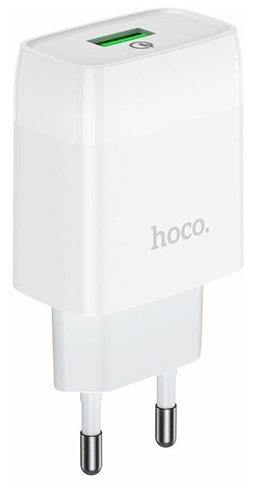 Сетевое зарядное устройство (СЗУ) Hoco C72Q (USB) 3 А, белый