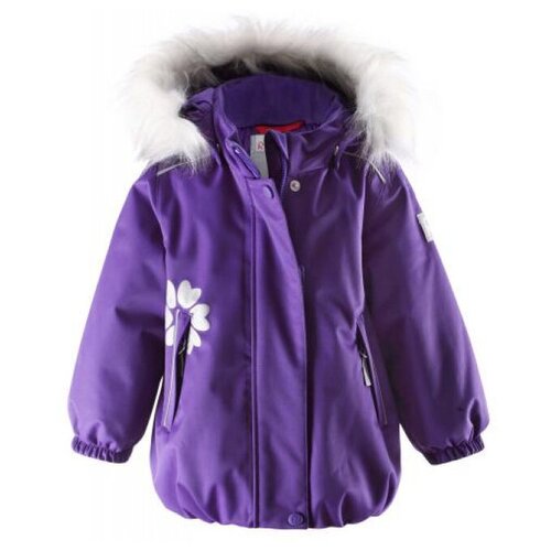 Мембранная зимняя куртка для девочек Reimatec,511186C-5910 Snowing purple pansy , 86
