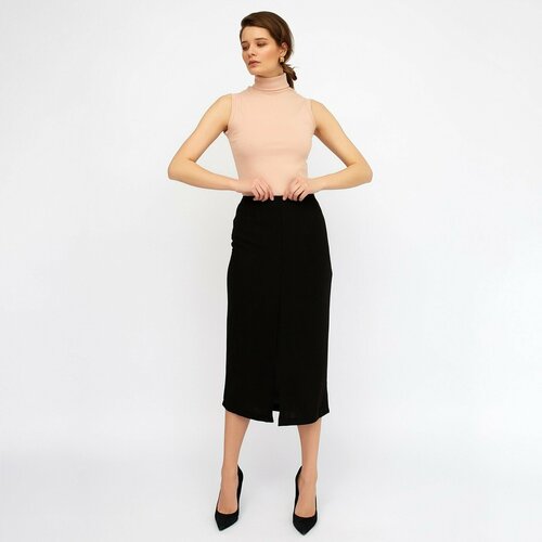 Юбка Minaku, размер 42, серый, черный юбка colours повседневная 42 размер