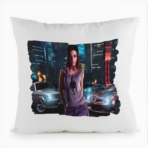 фото Подушка белая coolpodarok games.need for speed.nfs.игры.нед фор спид.нфс.(мия),белая