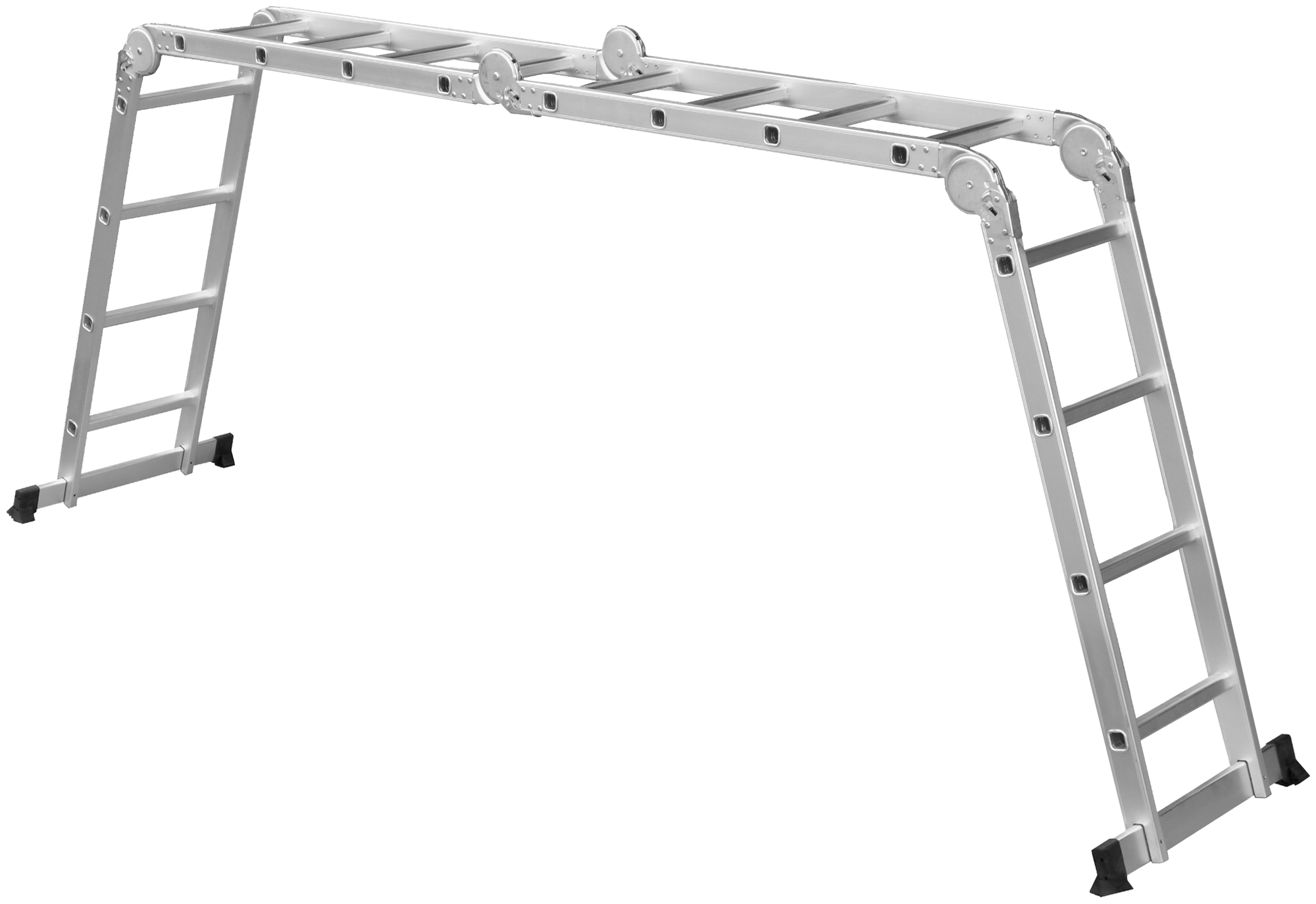 Лестница-трансформер четырехсекционная UPU Ladder UP404 4x4 ступеней 4,7 м - фотография № 3