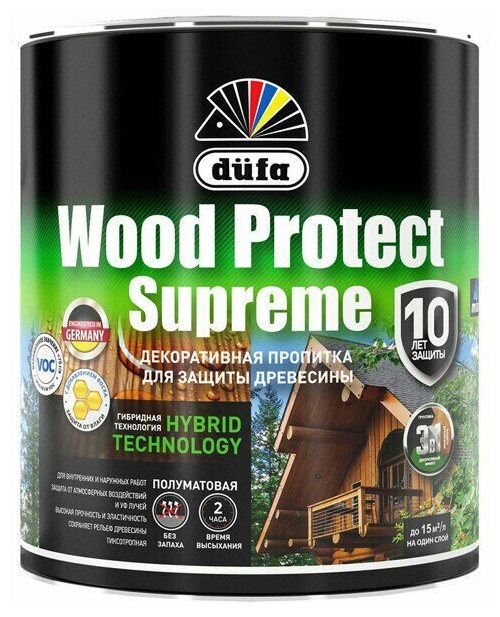 Средство деревозащитное DUFA Wood Protect Supreme 075л палисандр арт. МП00-008393