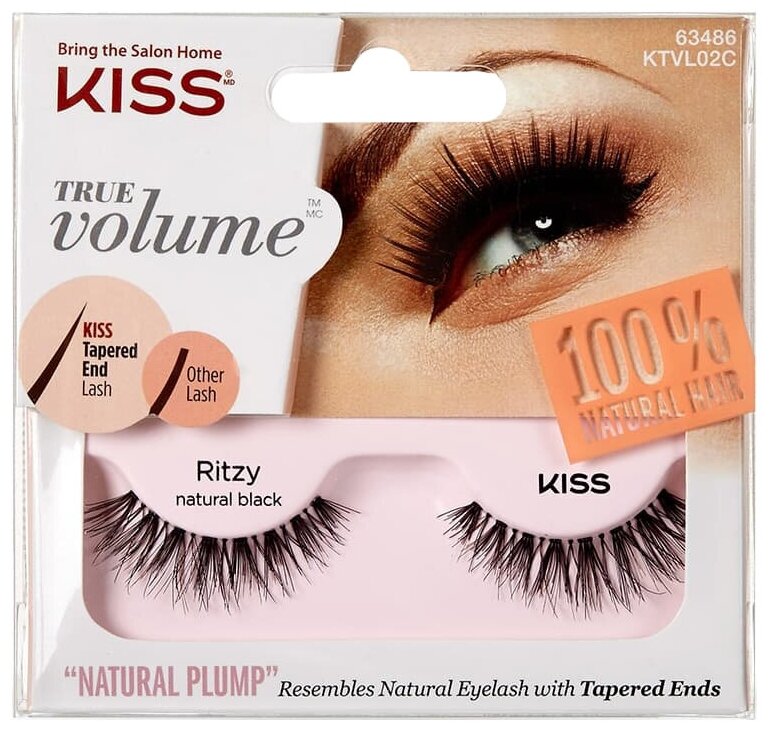 Kiss True Volume Накладные ресницы Lash Ritzy KTVL02C