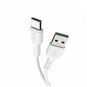 Кабель зарядки и синхронизации данных USB HOCO X33 для Type-C, 5.0 A, длина 1.0 м, белый, 6931474706126