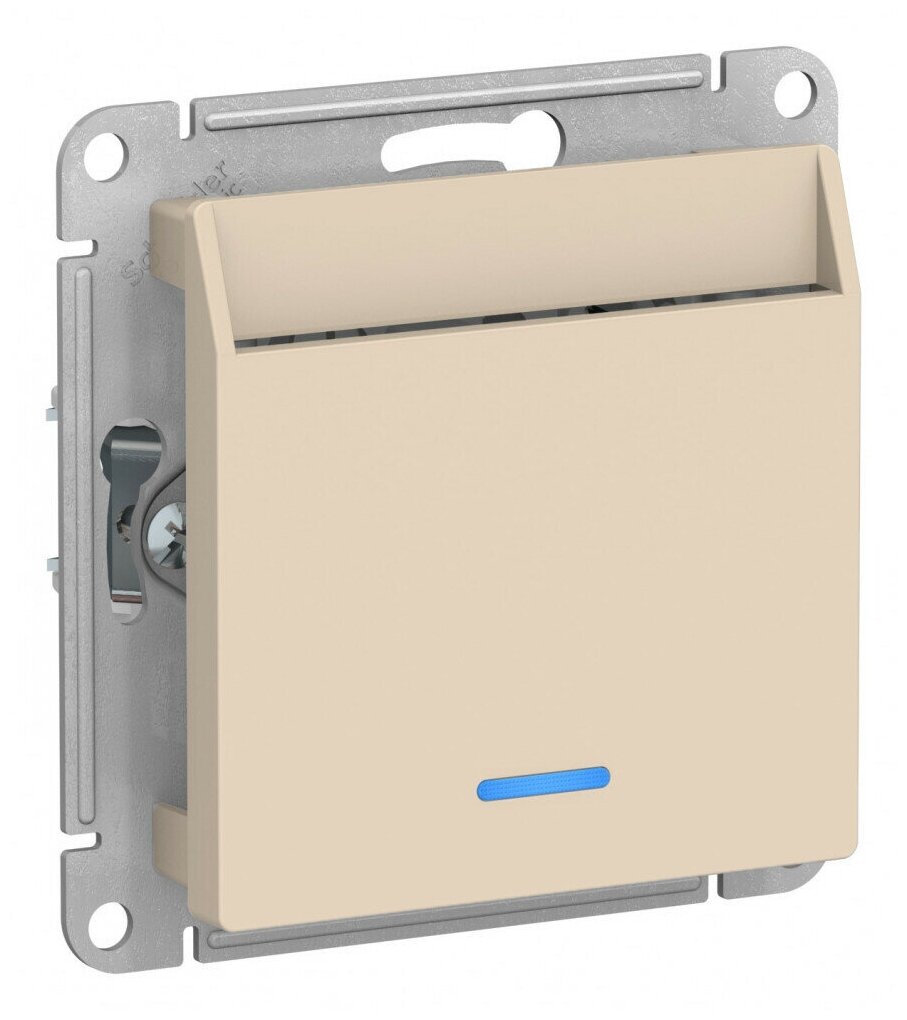 фото Переключатель карточный с задержкой времени бежевый, механизм Schneider Electric AtlasDesign