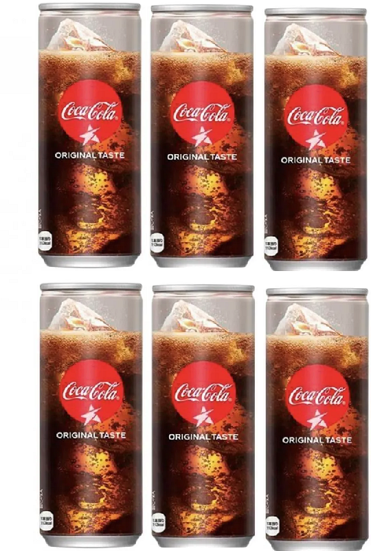 Газированный напиток Coca-Cola Original Taste ,( 6 по 200 мл). Япония