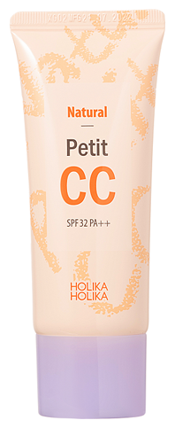 Holika Holika Natural Petit CC SPF 32 PA++ (СС-крем для лица, теплый подтон), 30 мл