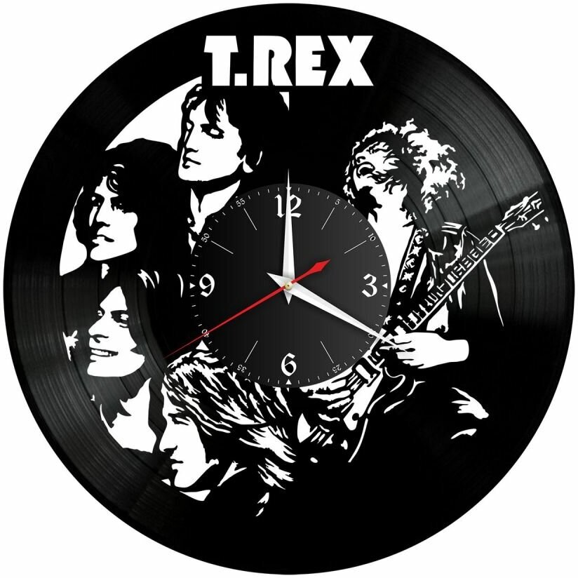Часы из винила Redlaser "группа T.Rex, ТИ Рекс" VW-10834