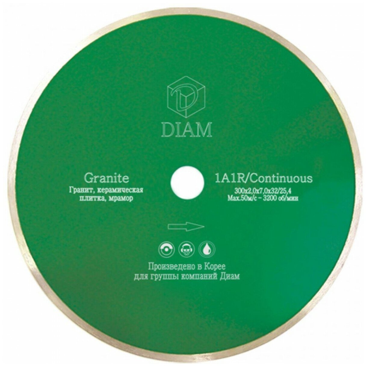 Диск алмазный сплошной DIAM Granite 350х32/25.4х2, облицовочная плитка, мрамор, гранит