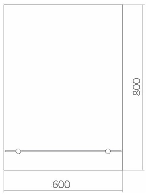 Зеркало LORANTO Модерн Люкс 600х800, с полкой - фотография № 2