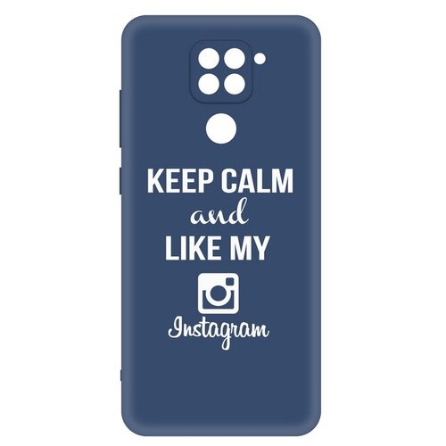 фото Чехол-накладка krutoff silicone case instagram для xiaomi redmi note 9 синий krutoff group