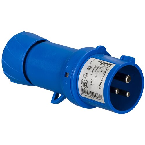 Вилка силовая (CEE) кабельная переносная Schneider Electric PKX16M423 towe industrial connector ips s316s 16a 3 pins 2p e female ip44 surface mounted socket