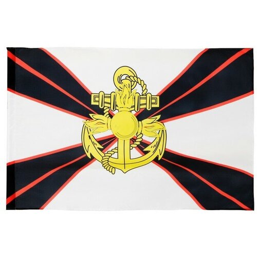 Флаг Морской Пехоты, 90 х 135 см, полиэфирный шелк, без древка флаг морской пехоты 90 х 135 см полиэфирный шелк без древка