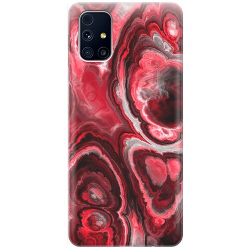 фото Ультратонкий силиконовый чехол-накладка для samsung galaxy m31s с принтом "гранатовые краски" gosso