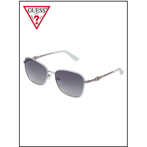 Солнцезащитные очки GUESS, овальные, оправа: металл, с защитой от УФ, градиентные, для женщин, белый
