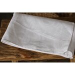 50х150 Большое льняное белое полотенце Барбара 1 полотенце - изображение