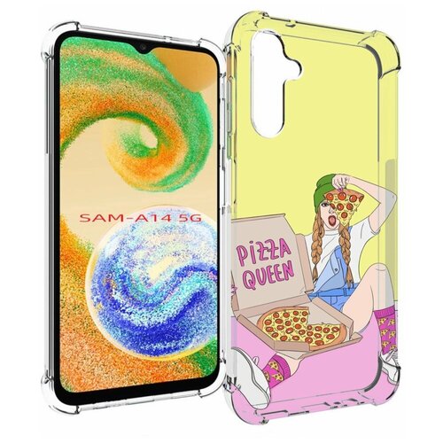 Чехол MyPads королева-пиццы женский для Samsung Galaxy A14 4G/ 5G задняя-панель-накладка-бампер