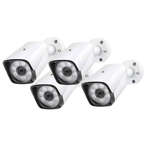 Комплект видеонаблюдения IVUE 4K-AHC-B4 4 камеры черный, белый