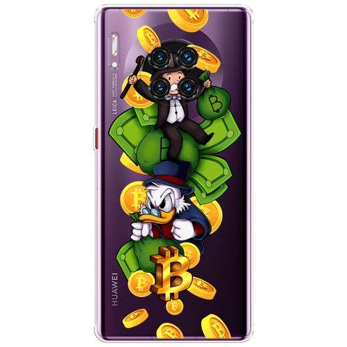 Силиконовый чехол на Huawei Mate 30 Pro / Хуавей Мате 30 Про Scrooge McDuck and Monopoly, прозрачный силиконовый чехол на huawei mate 20 pro хуавей мате 20 про scrooge mcduck and monopoly прозрачный