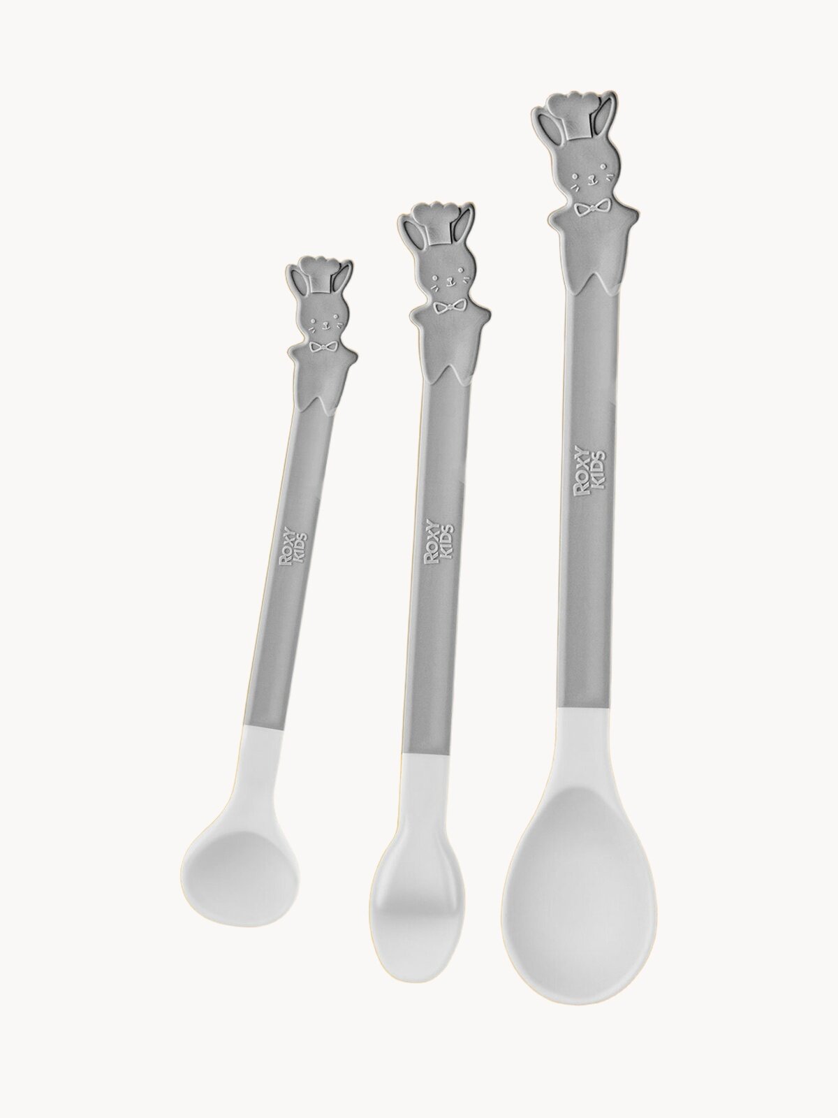 Набор ложек от ROXY-KIDS для первого прикорма bunny cook цвет серый