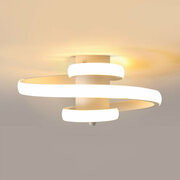 Потолочный светильник，Osairous，658730, Спираль, алюминий, белый, теплый свет, 19 Вт