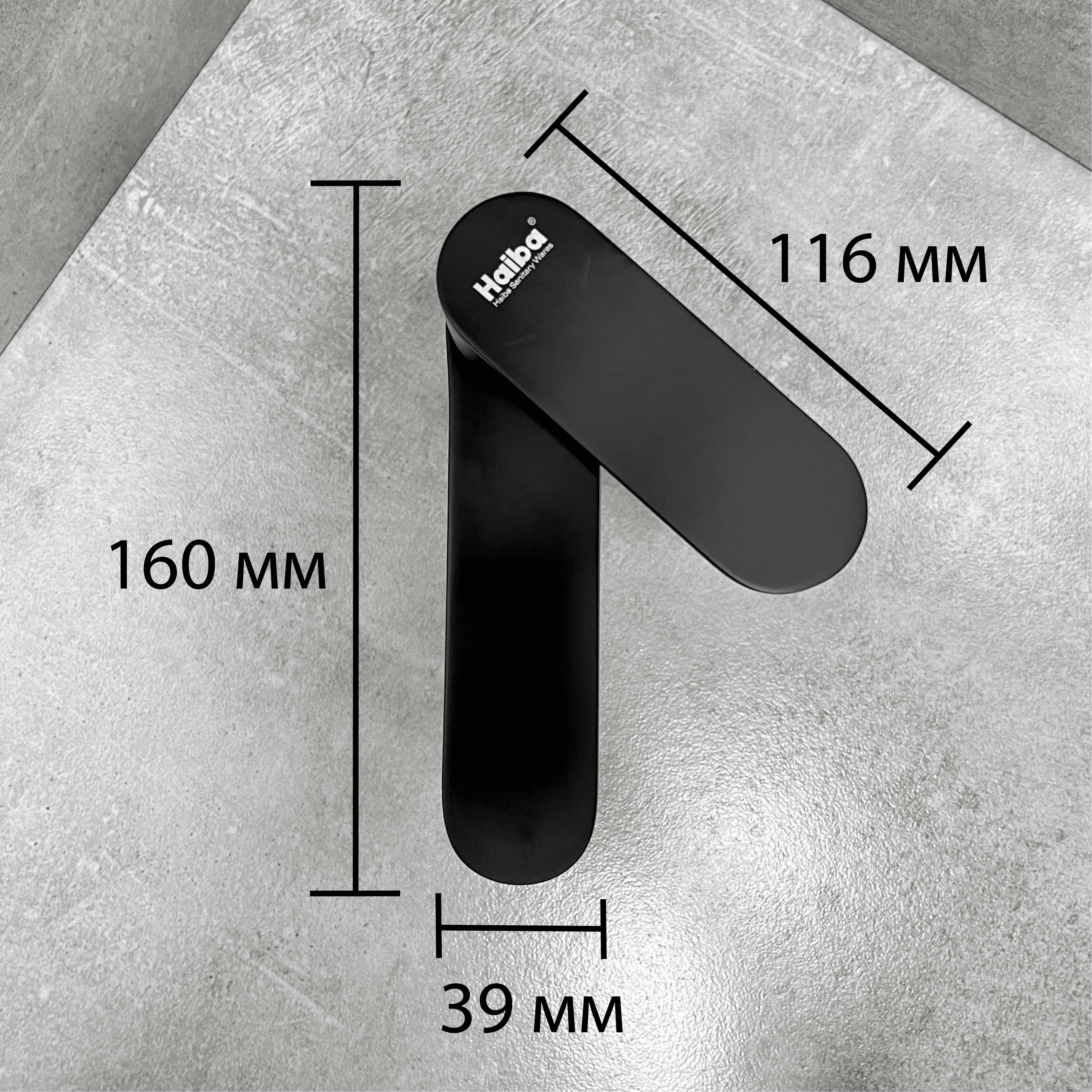 Смеситель для раковины Haiba HB10590-7, черный. латунь - фотография № 4