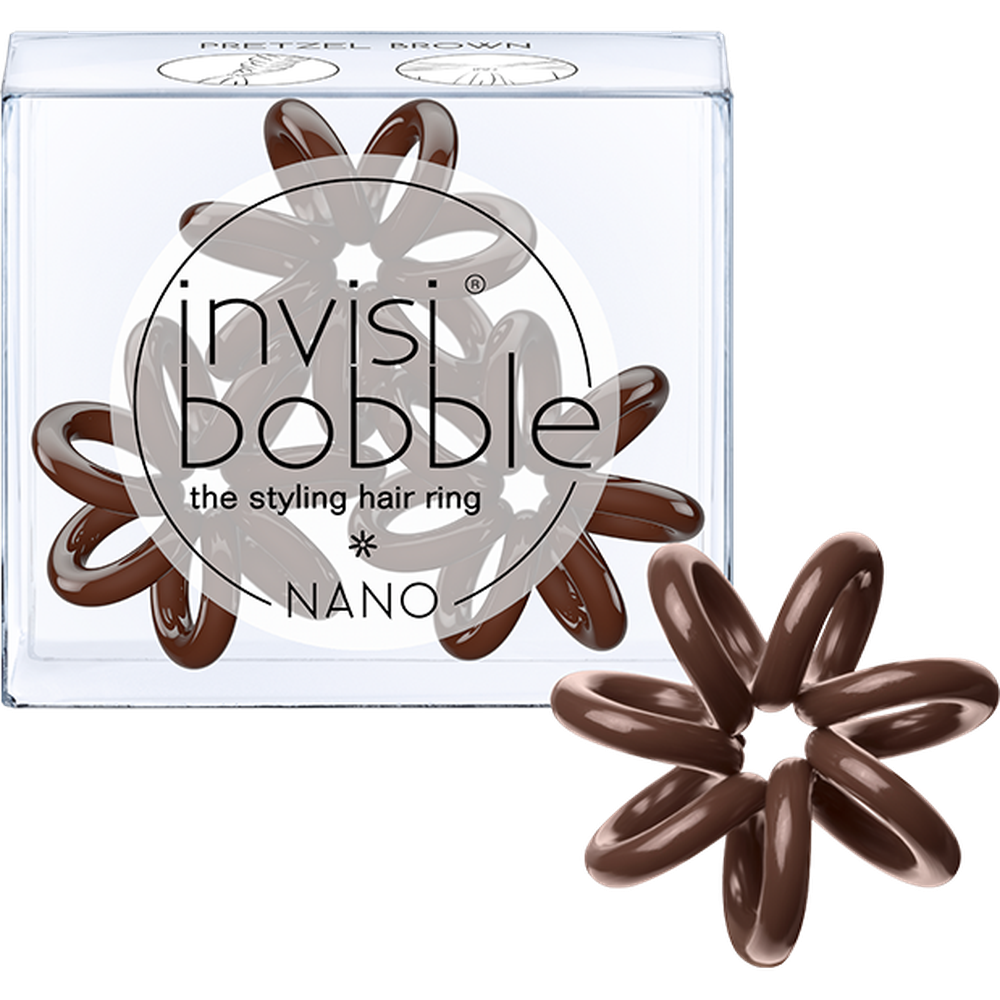 Invisibobble Резинка для волос NANO Pretzel Brown (с подвесом)