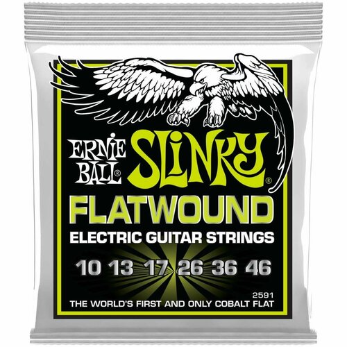 ERNIE BALL 2591 - струны для эл. гитары Regular Slinky Flatwound (10-46) струны для электрогитары ernie ball 2591