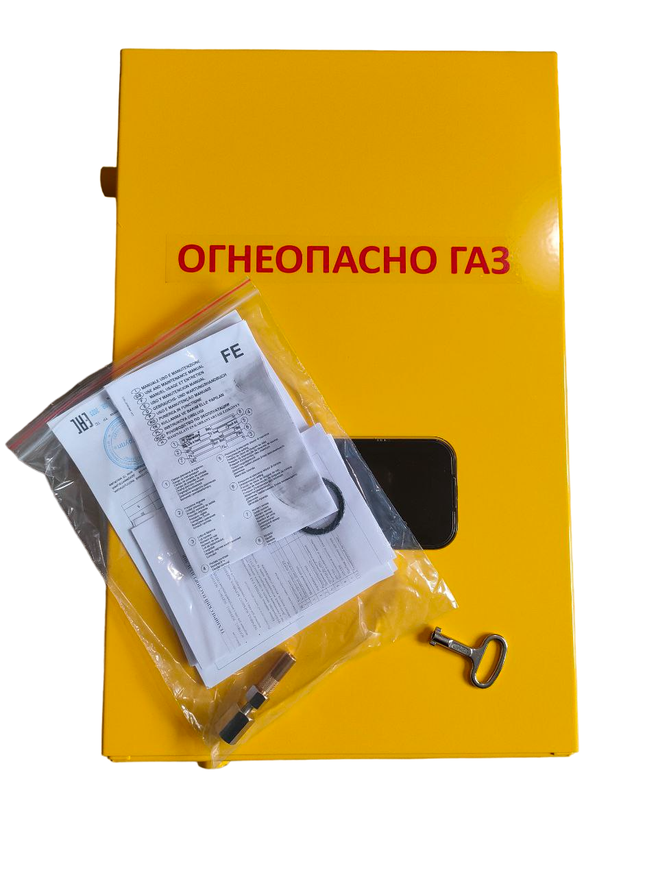 Пункт редуцирования газа ГРПШ-FE10-G4 НЛ(снизу налево) шкафной, ДРП на базе регуляторов давления газа FE10(Pietro Fiorentini, Италия) — фото 1