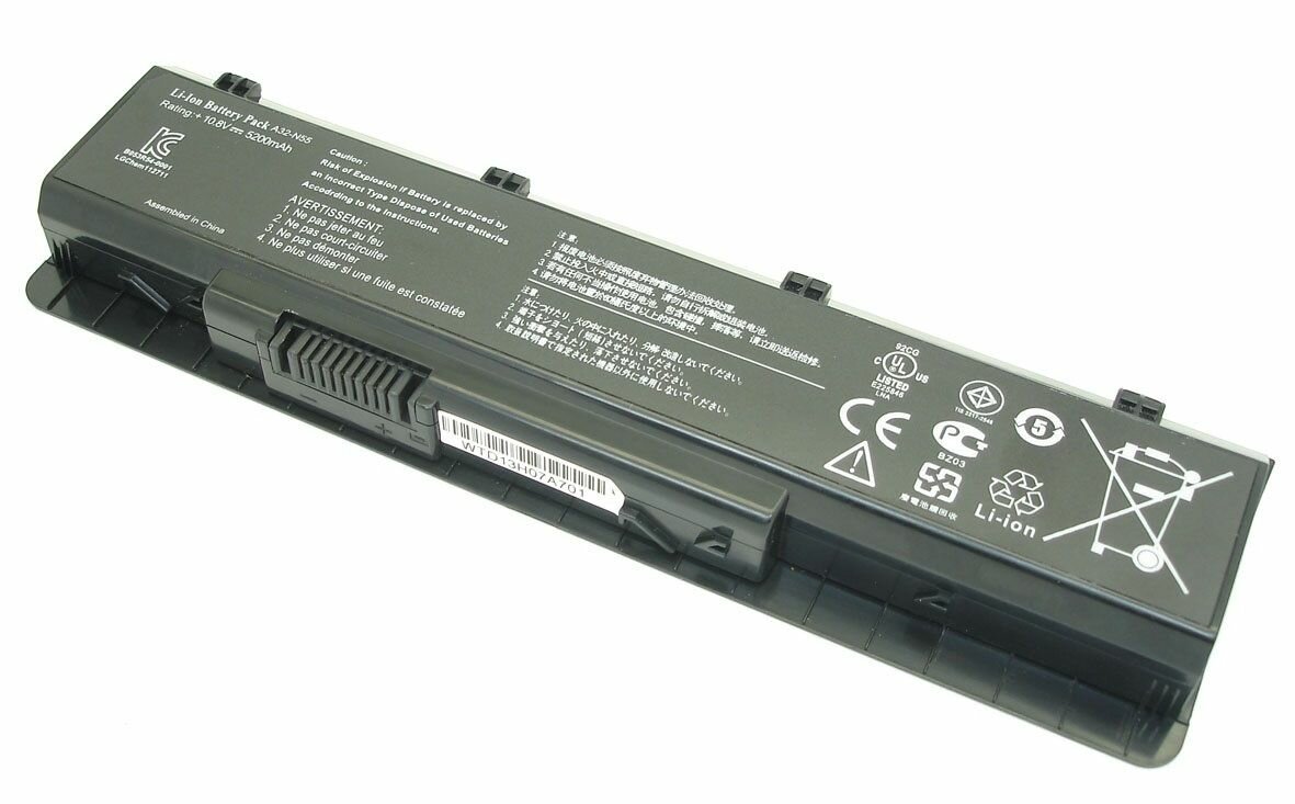 Аккумулятор для ноутбука Asus A32-N55, CS-AUN55NB, 11.1V, 5200mAh, код mb013660