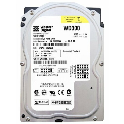 Жесткий диск Western Digital WD300EB 30Gb 5400 IDE 35 HDD 281000₽