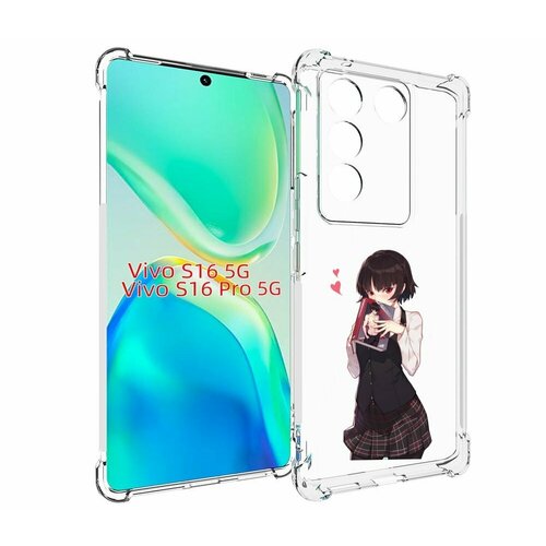 Чехол MyPads Persona 5 - Makoto Niijima для Vivo S16 5G / S16 Pro 5G / V27 / V27 Pro задняя-панель-накладка-бампер чехол mypads persona 5 makoto niijima для vivo x note 5g задняя панель накладка бампер