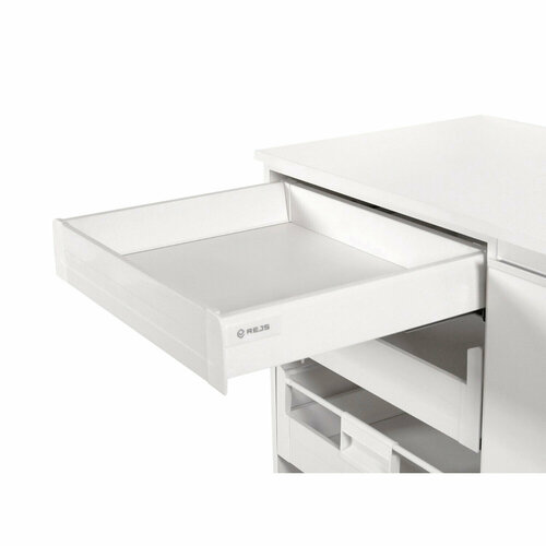 Comfort Box комплект для ящика 400 мм (направляющие + боковины + заглушки + крепление фасада), Push-to-Open, белый