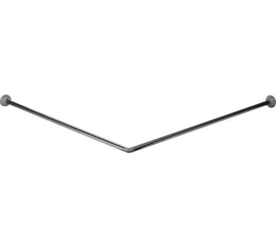 Карниз для ванной комнаты Г-образный хром 90*90 см 50513