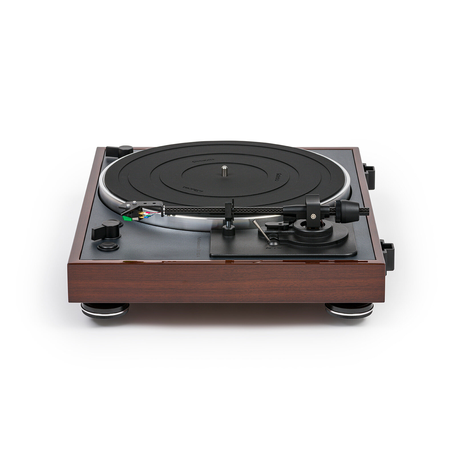 Автоматический проигрыватель винила Thorens TD 102 A (AT-VM95E) High Gloss Walnut — фото 8