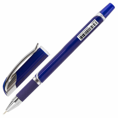 Ручка шариковая масляная BRAUBERG "Sigma Plus", корпус с печатью, узел 0,7 мм, линия 0,35 мм, синяя, OBP111 - фото №2
