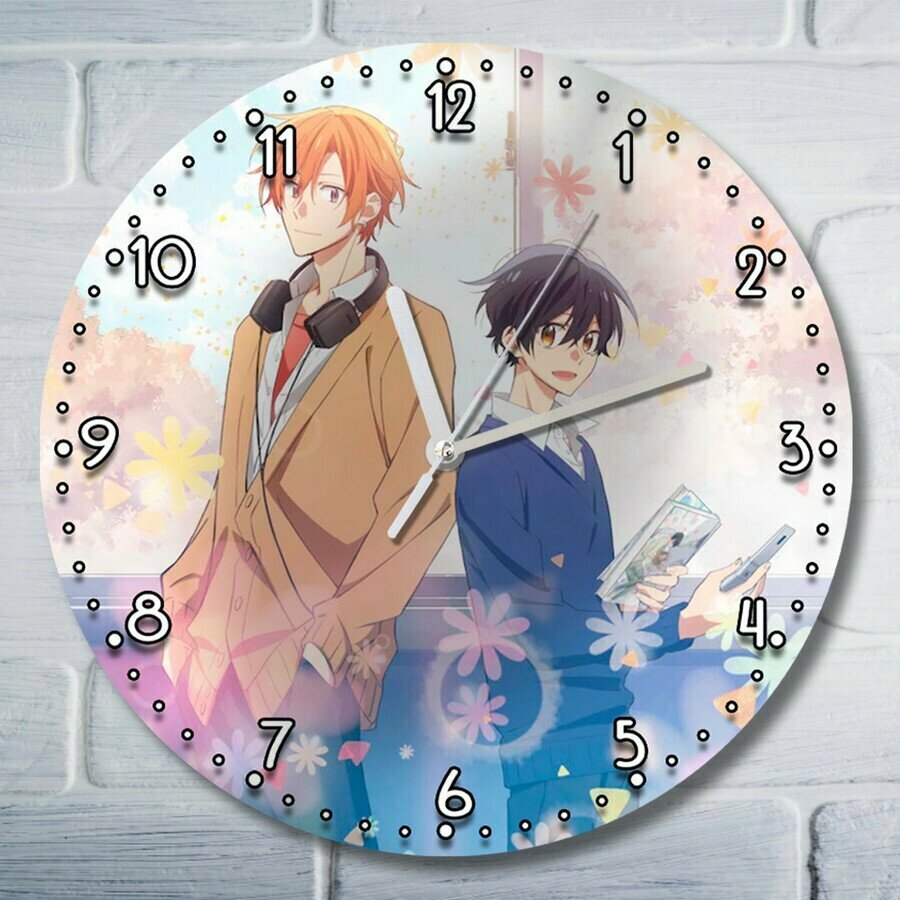 Настенные часы УФ с рисунком аниме Sasaki and Miyano - 3589