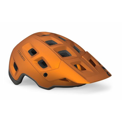 фото Велошлем met terranova helmet (3hm121), цвет orange/metallic titanium, размер шлема m (56-58 см)